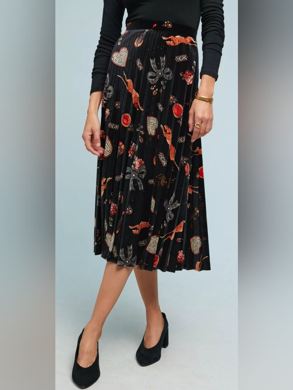 Anthropologie Maeve Montparnasse Midi Skirt, Size XS